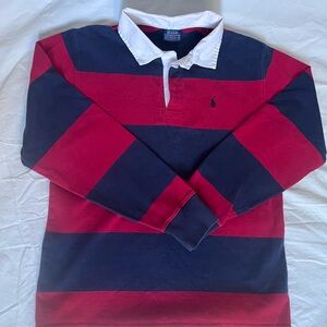 Polo by Ralph Lauren Kids Red and Blue Striped Rugby Shirt